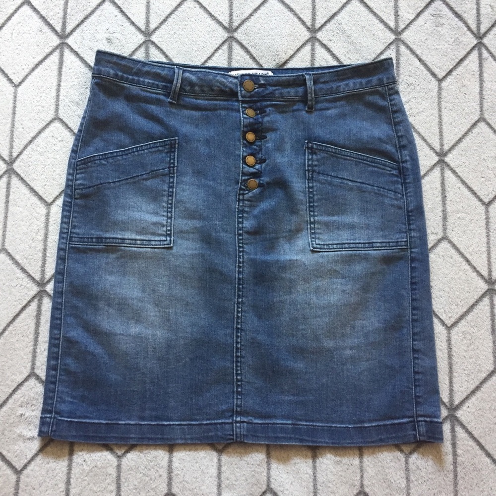 Denim Pencil Skirt